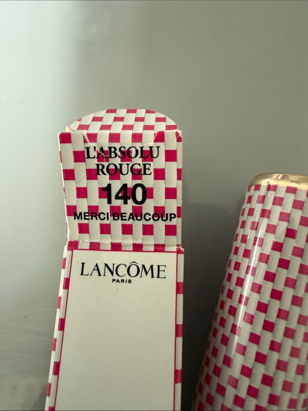 Lancôme L'Absolu Rouge Café Bonheur Top Coat 140 Merci Beaucoup - Pink/Gold - Picture 2 of 5
